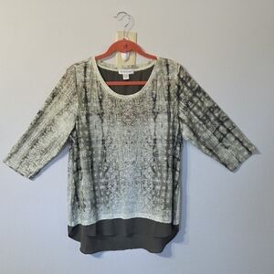 Women's Shades Of Green, Layer-look Tunic